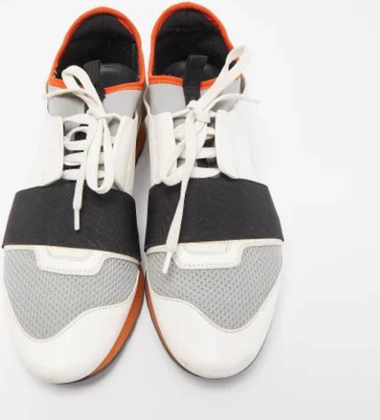 Balenciaga Vintage Pre-owned Leather sneakers White Dames