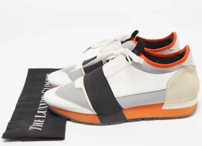 Balenciaga Vintage Pre-owned Leather sneakers White Dames