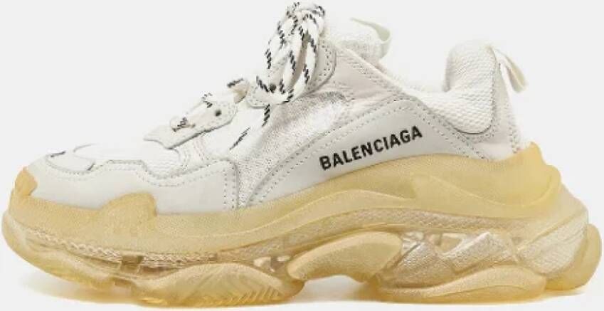 Balenciaga Vintage Pre-owned Leather sneakers White Dames