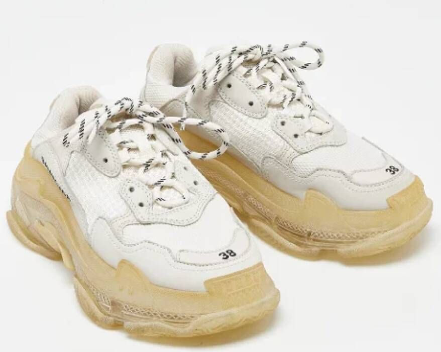 Balenciaga Vintage Pre-owned Leather sneakers White Dames