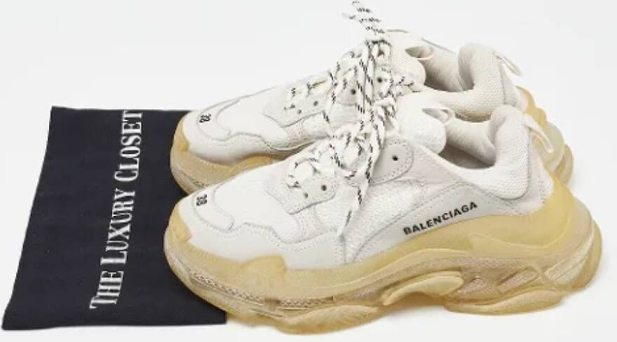 Balenciaga Vintage Pre-owned Leather sneakers White Dames