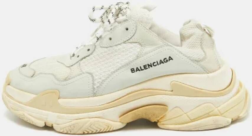 Balenciaga Vintage Pre-owned Leather sneakers White Heren