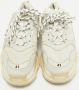 Balenciaga Vintage Pre-owned Leather sneakers White Heren - Thumbnail 3