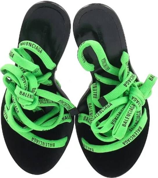 Balenciaga Vintage Pre-owned Nylon sandals Green Dames