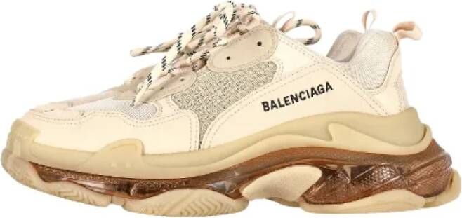 Balenciaga Vintage Pre-owned Plastic sneakers Beige Dames