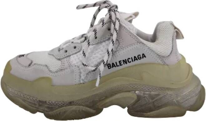 Balenciaga Vintage Pre-owned Plastic sneakers Beige Dames