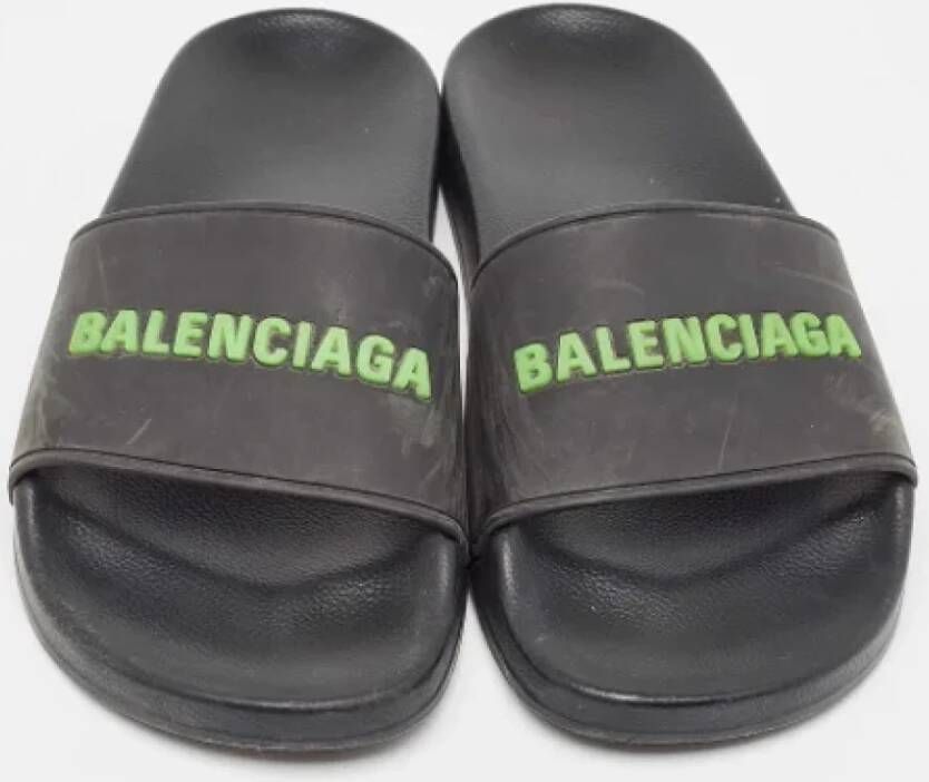 Balenciaga Vintage Pre-owned Rubber sandals Black Dames