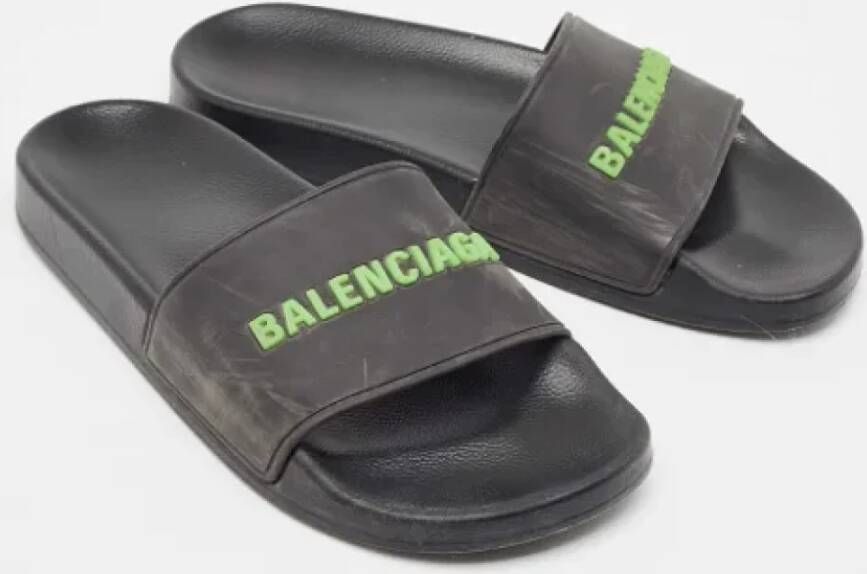 Balenciaga Vintage Pre-owned Rubber sandals Black Dames