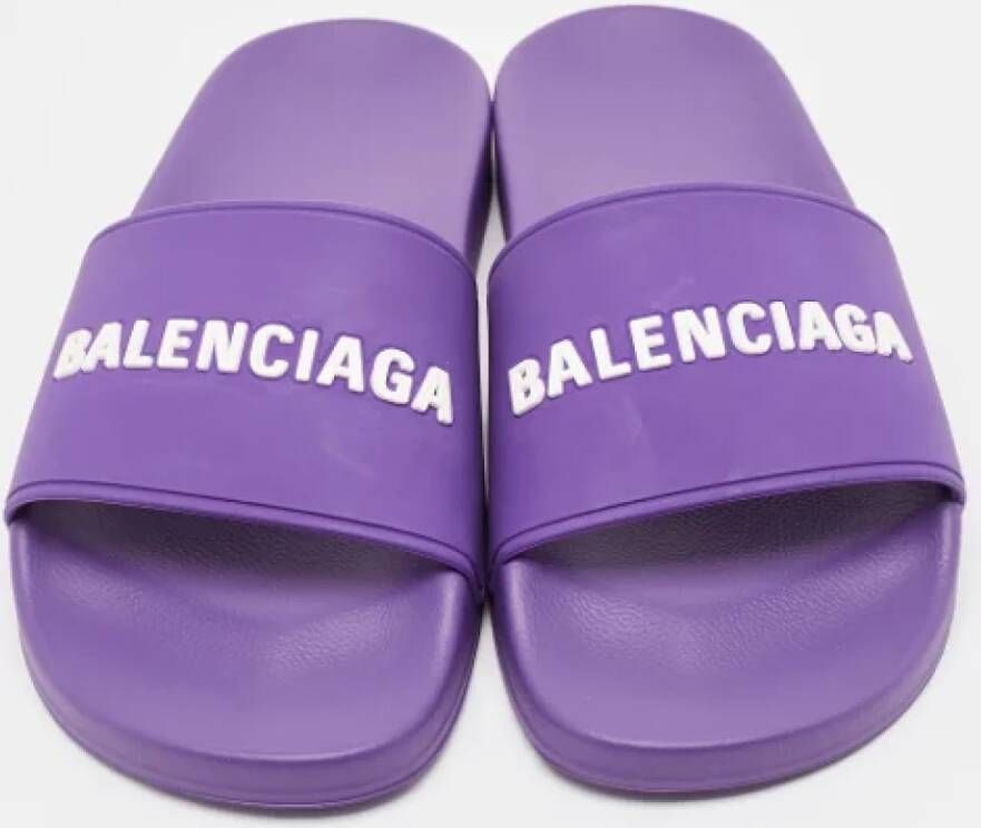 Balenciaga Vintage Pre-owned Rubber sandals Purple Dames