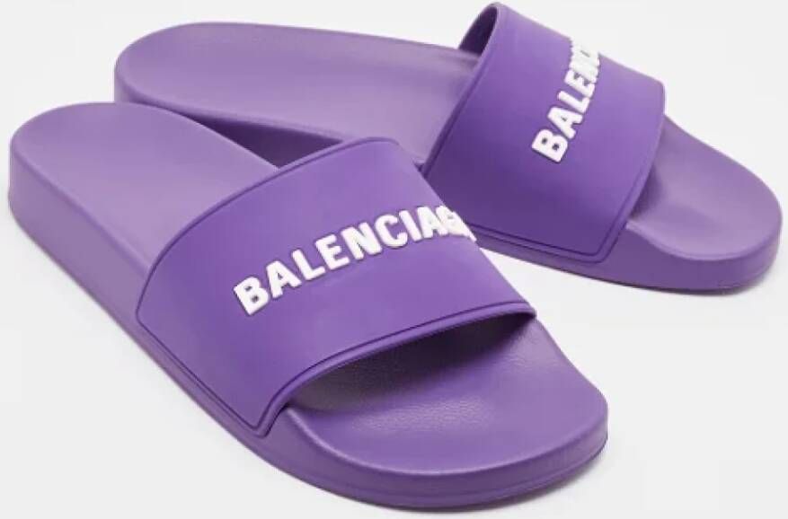 Balenciaga Vintage Pre-owned Rubber sandals Purple Dames