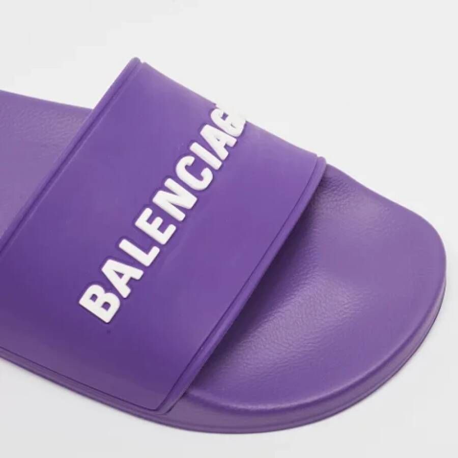 Balenciaga Vintage Pre-owned Rubber sandals Purple Dames