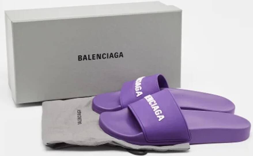 Balenciaga Vintage Pre-owned Rubber sandals Purple Dames