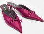 Balenciaga Vintage Pre-owned Satin mules Red Dames - Thumbnail 4