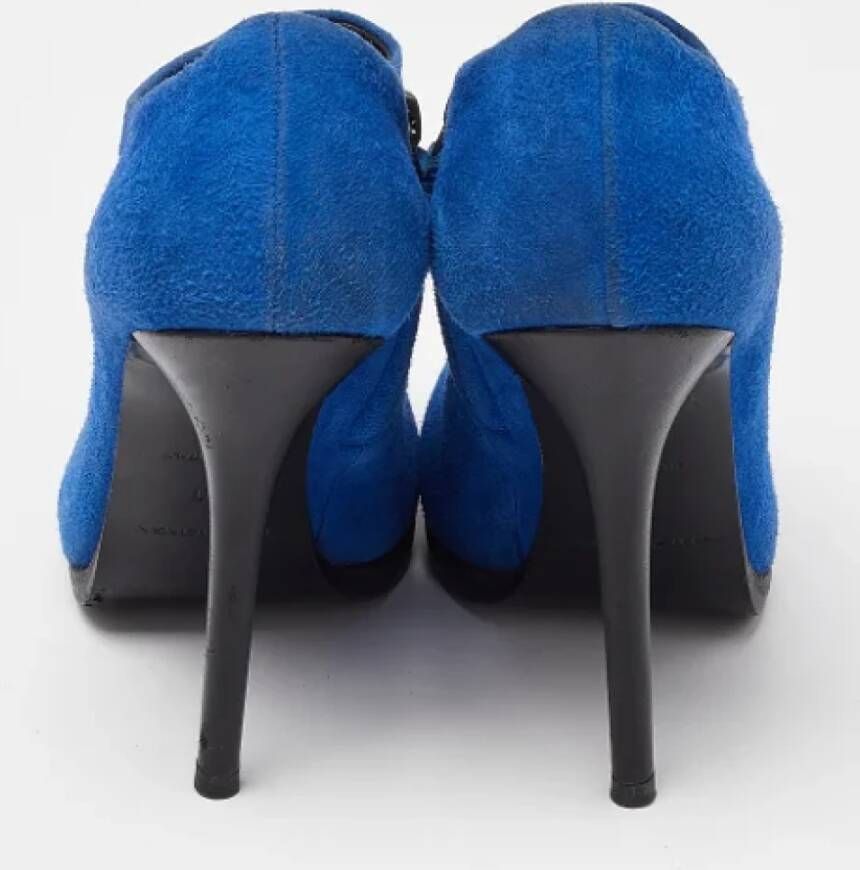 Balenciaga Vintage Pre-owned Suede boots Blue Dames