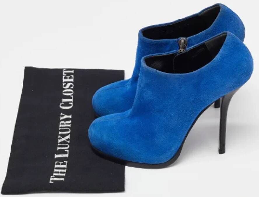 Balenciaga Vintage Pre-owned Suede boots Blue Dames