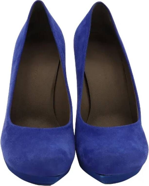 Balenciaga Vintage Pre-owned Suede heels Blue Dames
