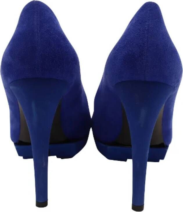 Balenciaga Vintage Pre-owned Suede heels Blue Dames