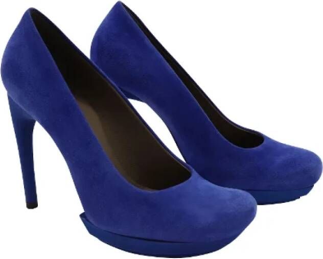 Balenciaga Vintage Pre-owned Suede heels Blue Dames