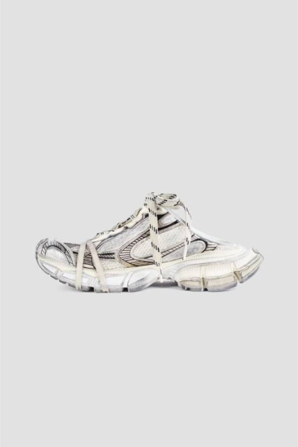 Balenciaga Witte Muiltjes Met Overdreven Rubberen Zool Sneakers Multicolor Dames