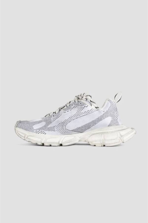 Balenciaga Witte Sneakers met Versleten Effect Gray Heren