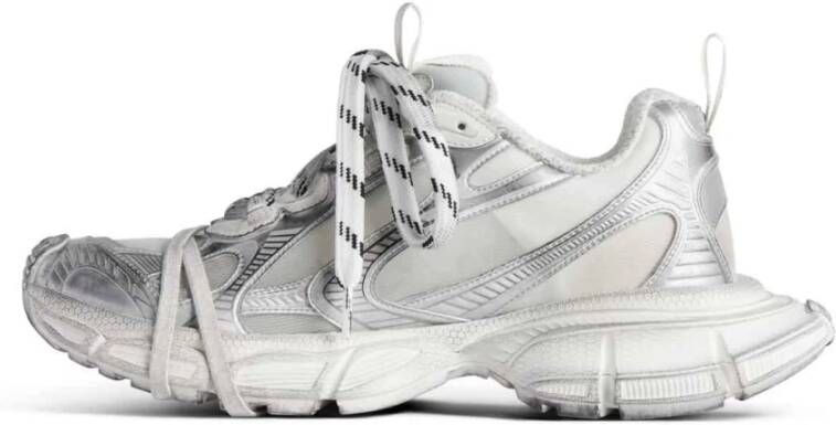 Balenciaga Witte Zilveren Damessneakers Gray Dames