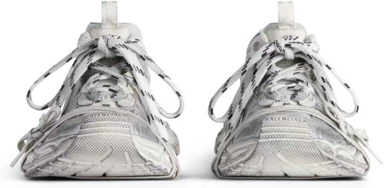 Balenciaga Witte Zilveren Damessneakers Gray Dames