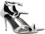 Balenciaga Zilver Leren Gerimpelde Sandalen Gray Dames - Thumbnail 2