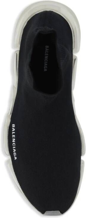 Balenciaga Zwarte Gebreide Slip-On Sneakers Black Dames