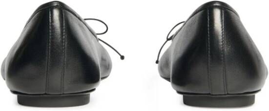 Balenciaga Zwarte Leren Ballet Flats Black Dames