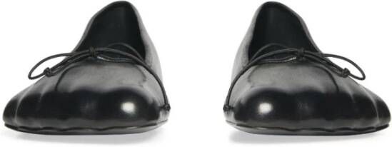 Balenciaga Zwarte Leren Ballet Flats Black Dames