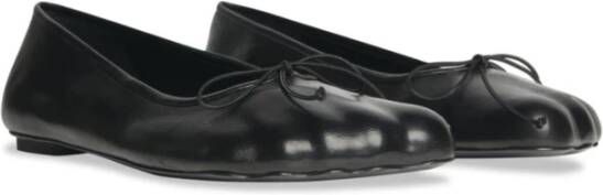 Balenciaga Zwarte Leren Ballet Flats Black Dames