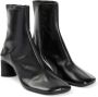 Balenciaga Zwarte leren logo laarzen rits Black Dames - Thumbnail 2