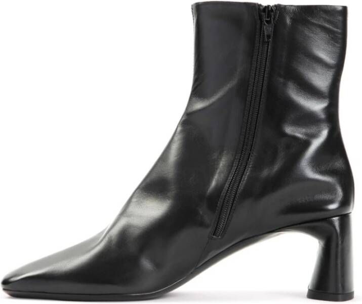 Balenciaga Zwarte leren logo laarzen rits Black Dames