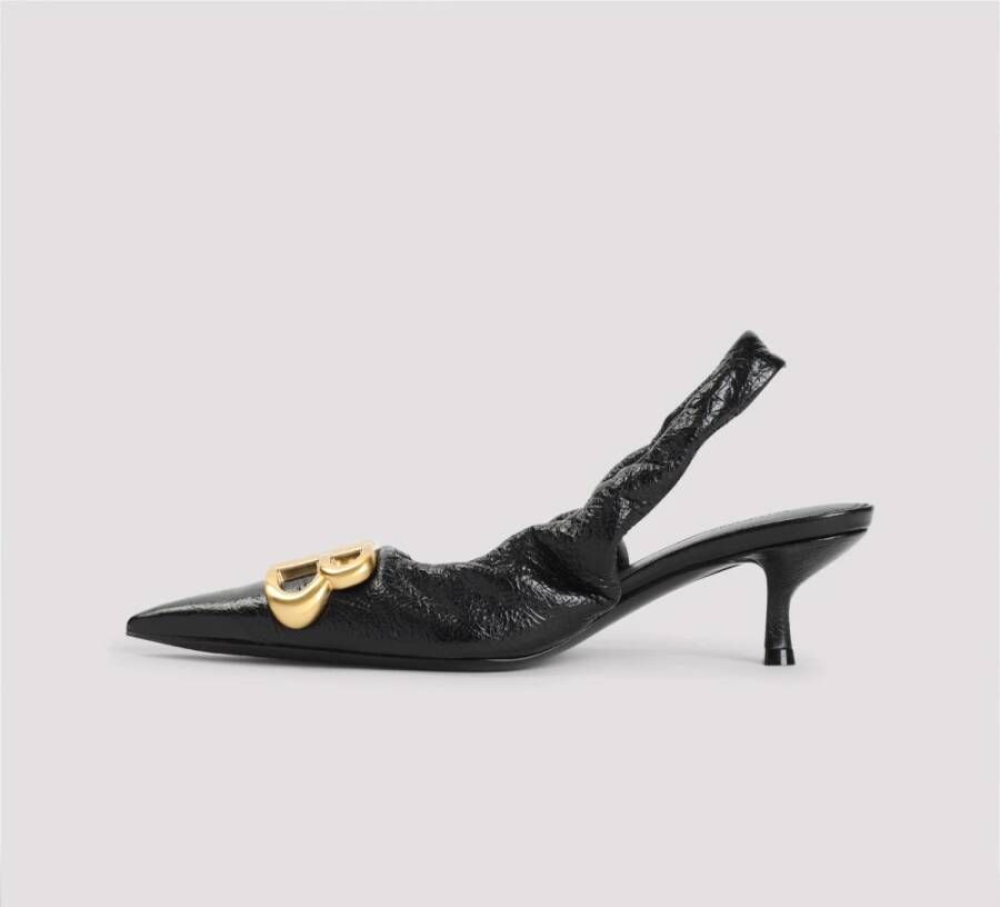 Balenciaga Zwarte Leren Pumps voor Vrouwen Black Dames