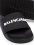 Balenciaga Zwarte Logo Pool Slides Sandalen Black Dames - Thumbnail 4