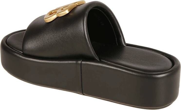 Balenciaga Zwarte Rise Slide Sandalen Black Dames