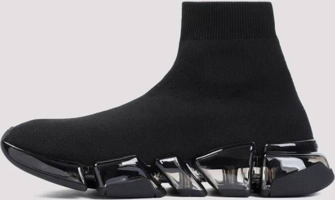 Balenciaga Zwarte Sneakers met Doorzichtige Zool Black Dames