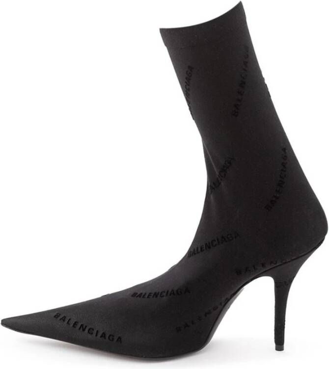 Balenciaga Zwarte Spandex Laars Black Dames