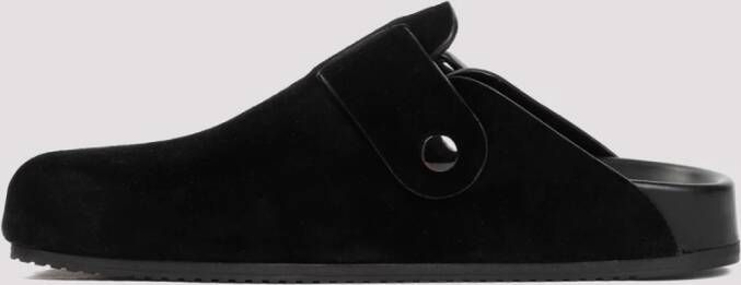 Balenciaga Zwarte Suède Muiltjes Chic Stijl Black Dames