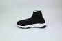 Balenciaga Zwart Wit Speed Trainer Sneakers Black Heren - Thumbnail 4