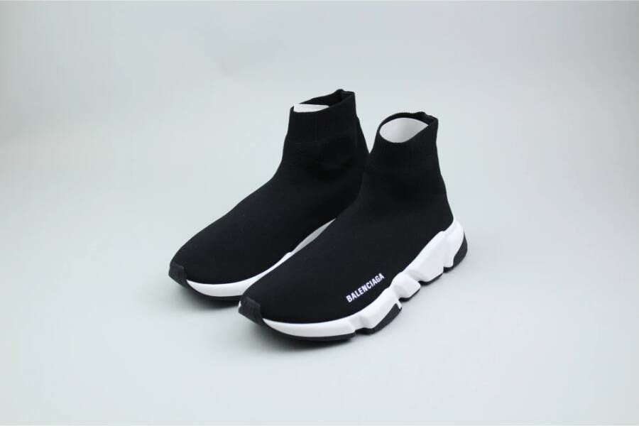 Balenciaga Zwart Wit Speed Trainer Sneakers Black Heren