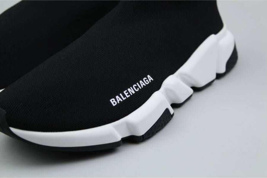 Balenciaga Zwart Wit Speed Trainer Sneakers Black Heren