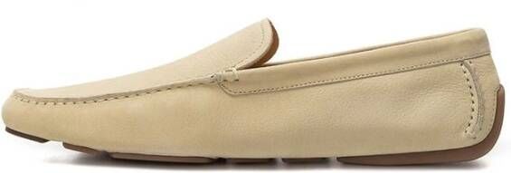 Bally Beige Leren Instappers Beige Heren