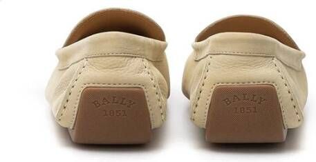 Bally Beige Leren Instappers Beige Heren