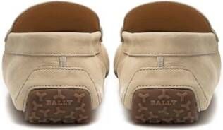 Bally Beige Leren Instappers Beige Heren