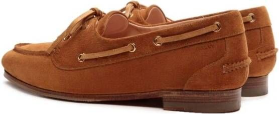 Bally Bruin Leren Boogdetail Schoenen Brown Dames