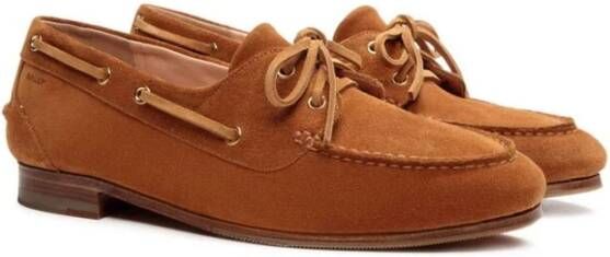 Bally Bruin Leren Boogdetail Schoenen Brown Dames