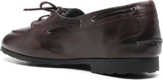 Bally Bruin Leren Veterschoenen Brown Heren