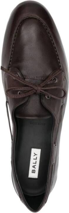 Bally Bruin Leren Veterschoenen Brown Heren