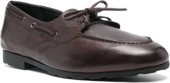 Bally Bruin Leren Veterschoenen Brown Heren